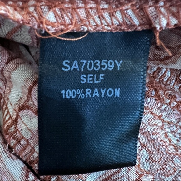 Aakaa Orange Rust Ruffled Fun Flowy Mini Skirt Size Small EUC - Picture 6 of 7